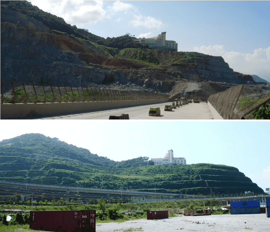 深圳市東部沿海高速公路-蓮塘至鹽田段梧桐山道立交路塹邊坡地質災害治理工程勘查、設計